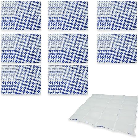 Shipping Ice Packs Dry Ice Packs for Shipping, Reusable Ice Pack Sheets Ice Blanket for Coolers, Ice Pack for Shipping Frozen Food & Mailing Food, Automatic Water Absorption, 24 Cells Each, 48 Sheets