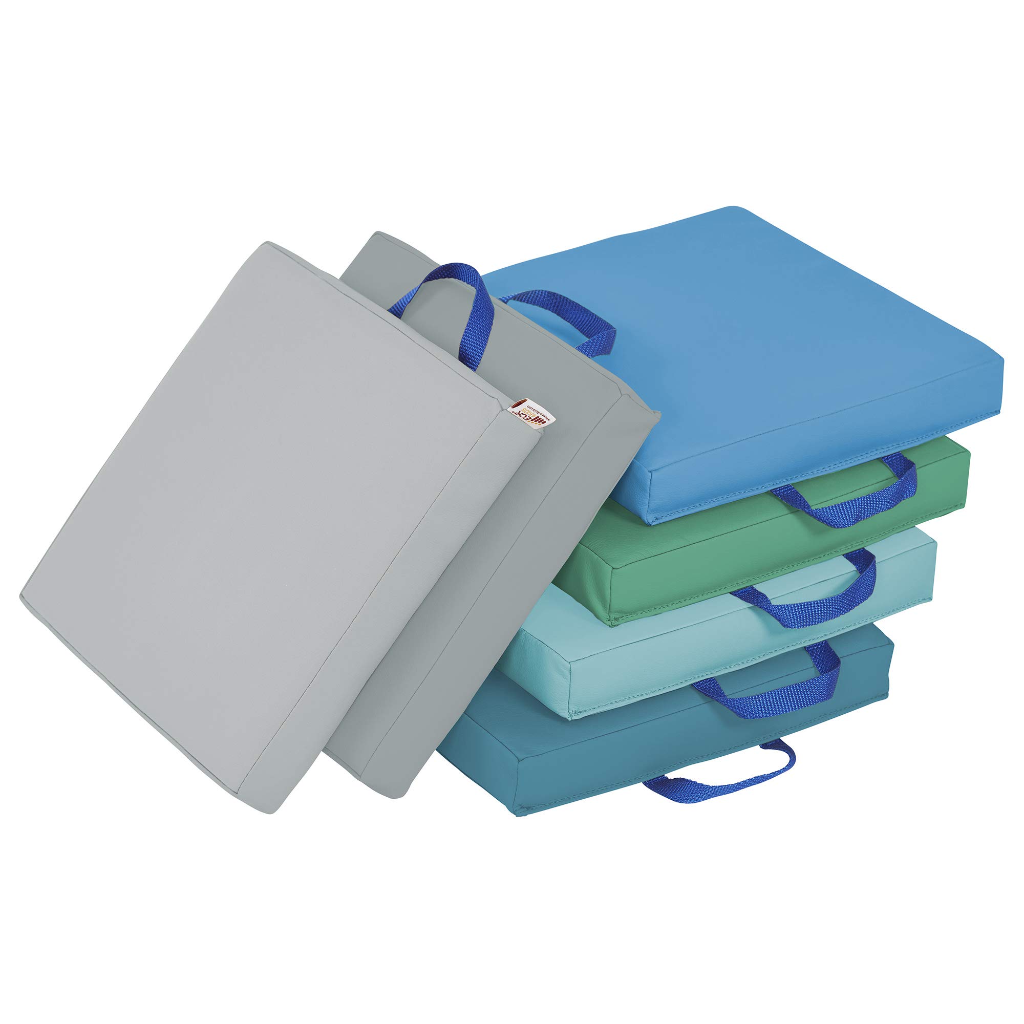 ECR4Kids SoftZone Floor Cushions, Square, Flexible Seating, Contemporary, 6-Piece