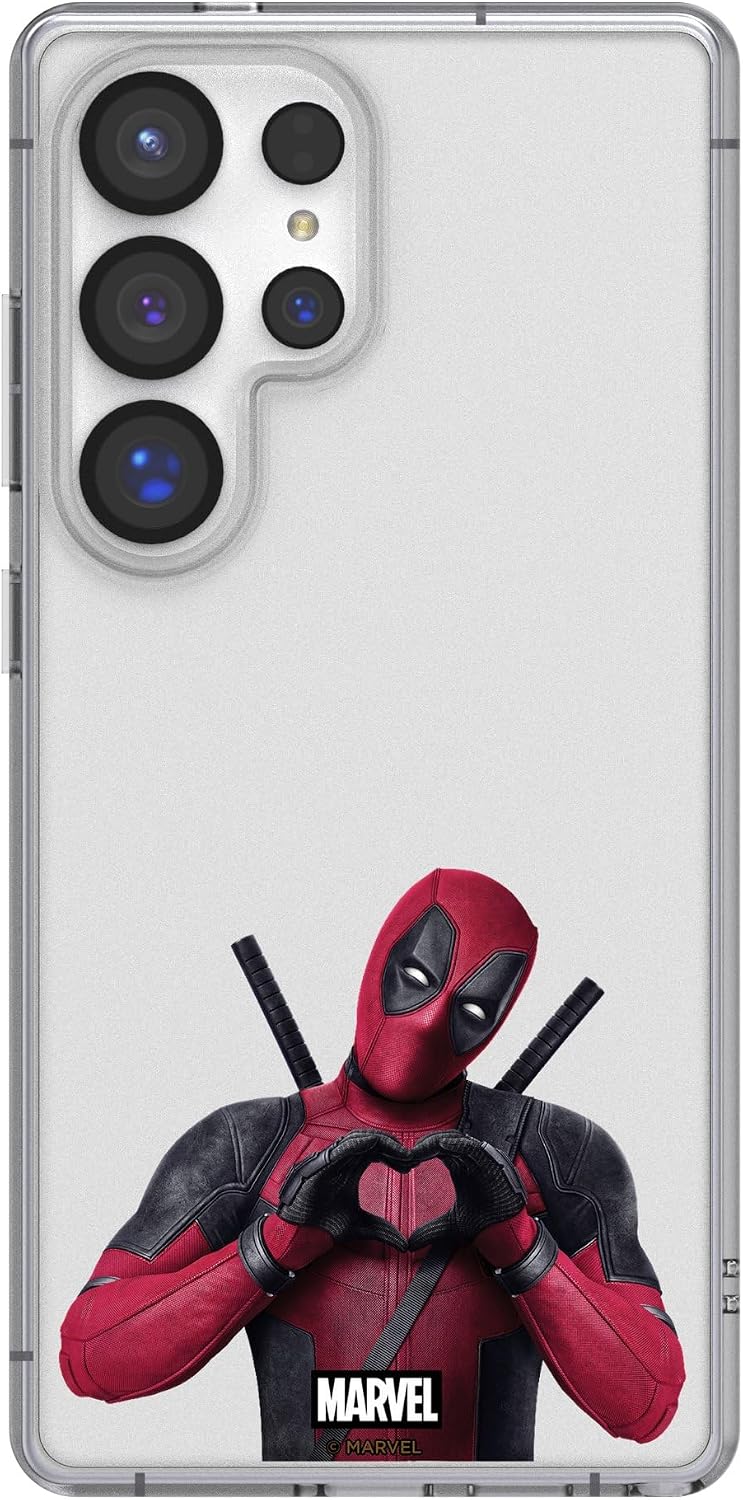 Keyscaper Marvel Deadpool Badge Clear Cell Phone Case for Galaxy S23