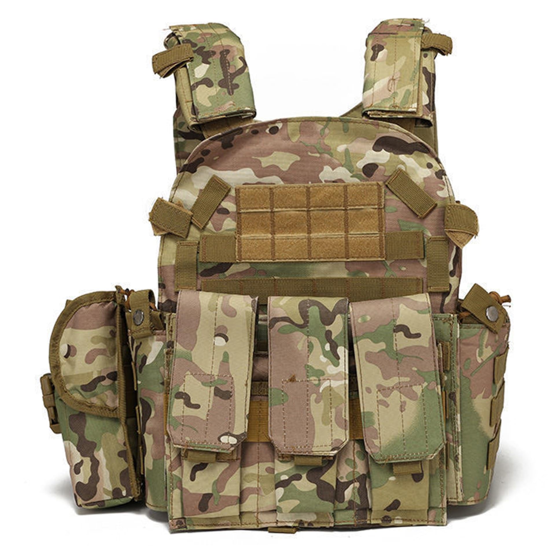 Gilet Softair, portapiatti Multifunzionale Molle - Gilet Traspirante Regolabile per attività all'aperto, Allenamento, Sicurezza