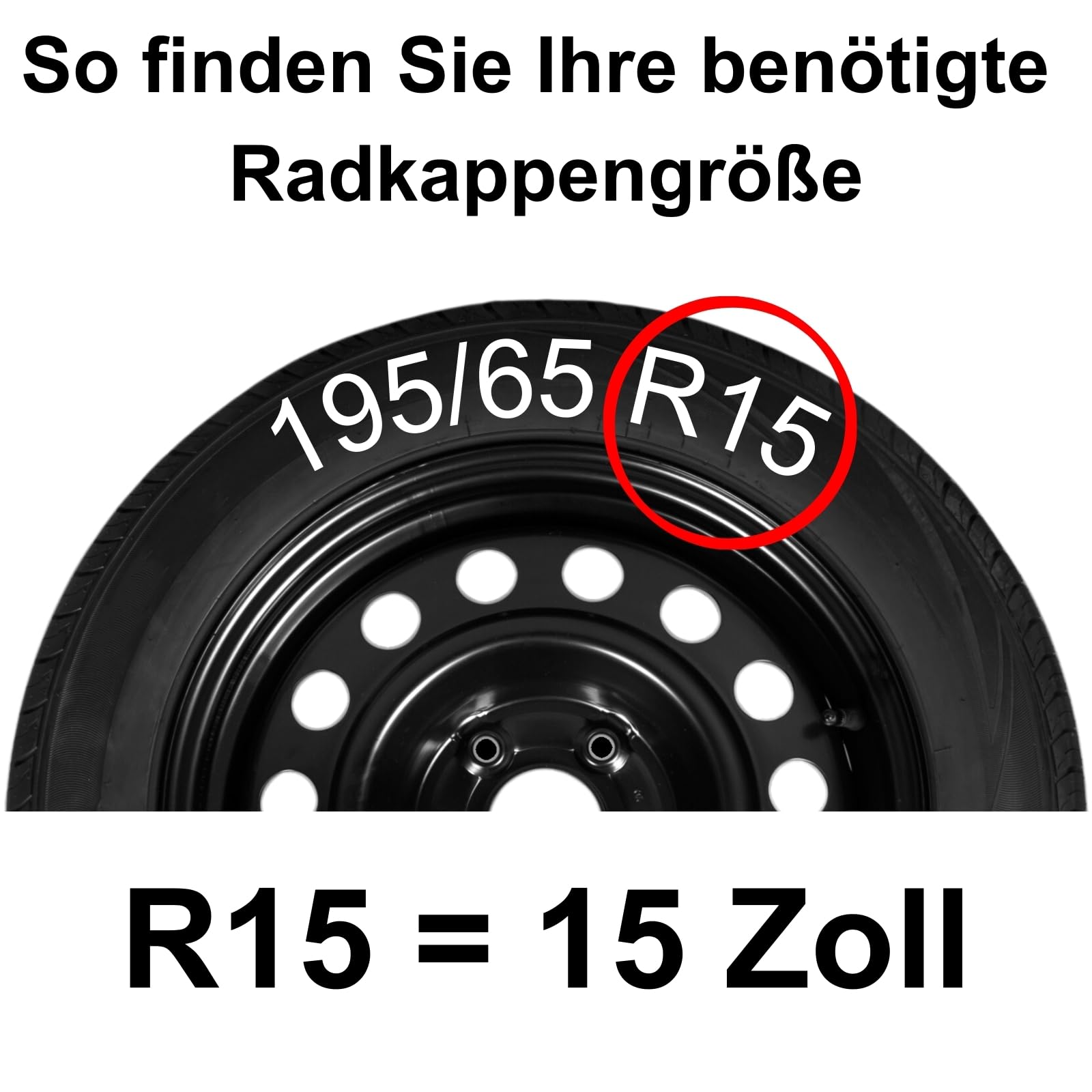 Copricerchi di alta qualità, bombati da 15 pollici, in nero e argento, opachi, compatibili con camper, furgoni, set da 4 copricerchi bombati, copricerchi decorativi