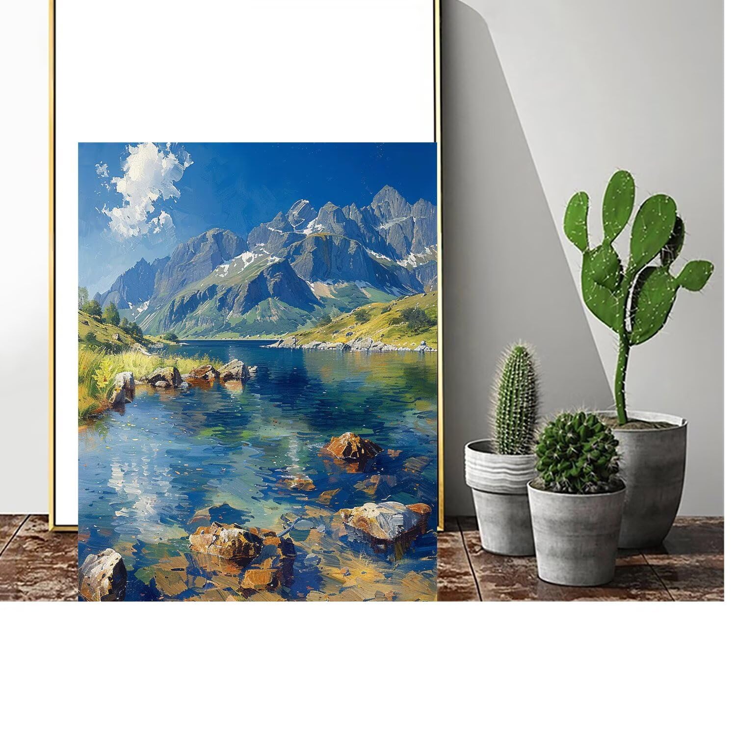 Pintar por Numeros Adultos pintar por numeros niños manualidades niños 10 años, DIY Pintar por Números de Pincel y Pintura acrílica Decoraciones para el Hogar Manualidades, sin Marco 60x80cm C-72
