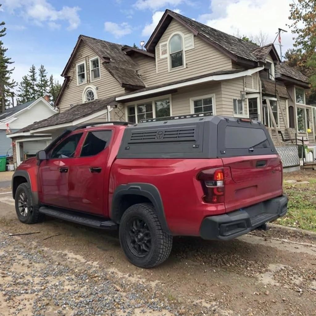 Black Aluminum Hard Top Canopy Compatible with Ford F-150 (2015-2026) – 5.5ft Bed Only, 4x4 Pickup Truck Cap with OEM Fit, No-Drill Clamps & Rust-Resistant Finish