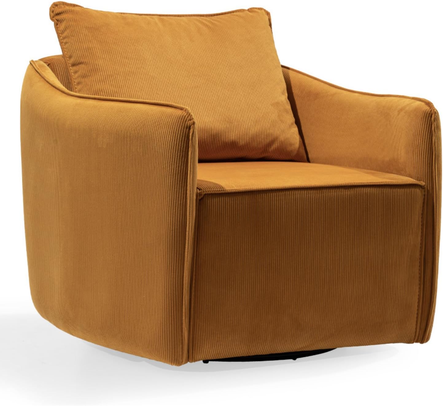 MELAGIO Wiley Swivel Accent Chair Upholstered Performance Fabric 360-Degree Swivel Accent Side Chair Living Room Bedroom Restaurant Coffee Shop Fully Assembled