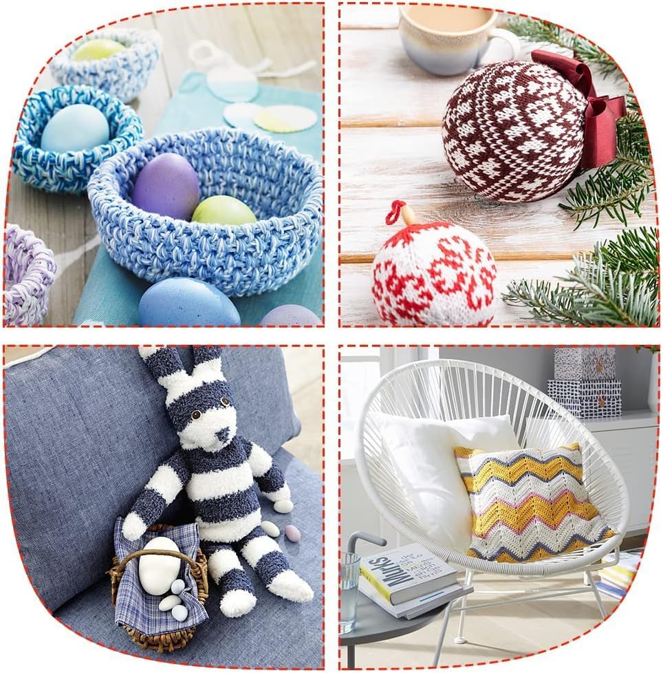 Image of Crochet Kit with Soft Grip Handles - Full Crochet Hook Set for Beginners & Yarn Lovers - Ergonomic Crochet Tools for DIY Craft & Gifting (Crochet Set /AA)
