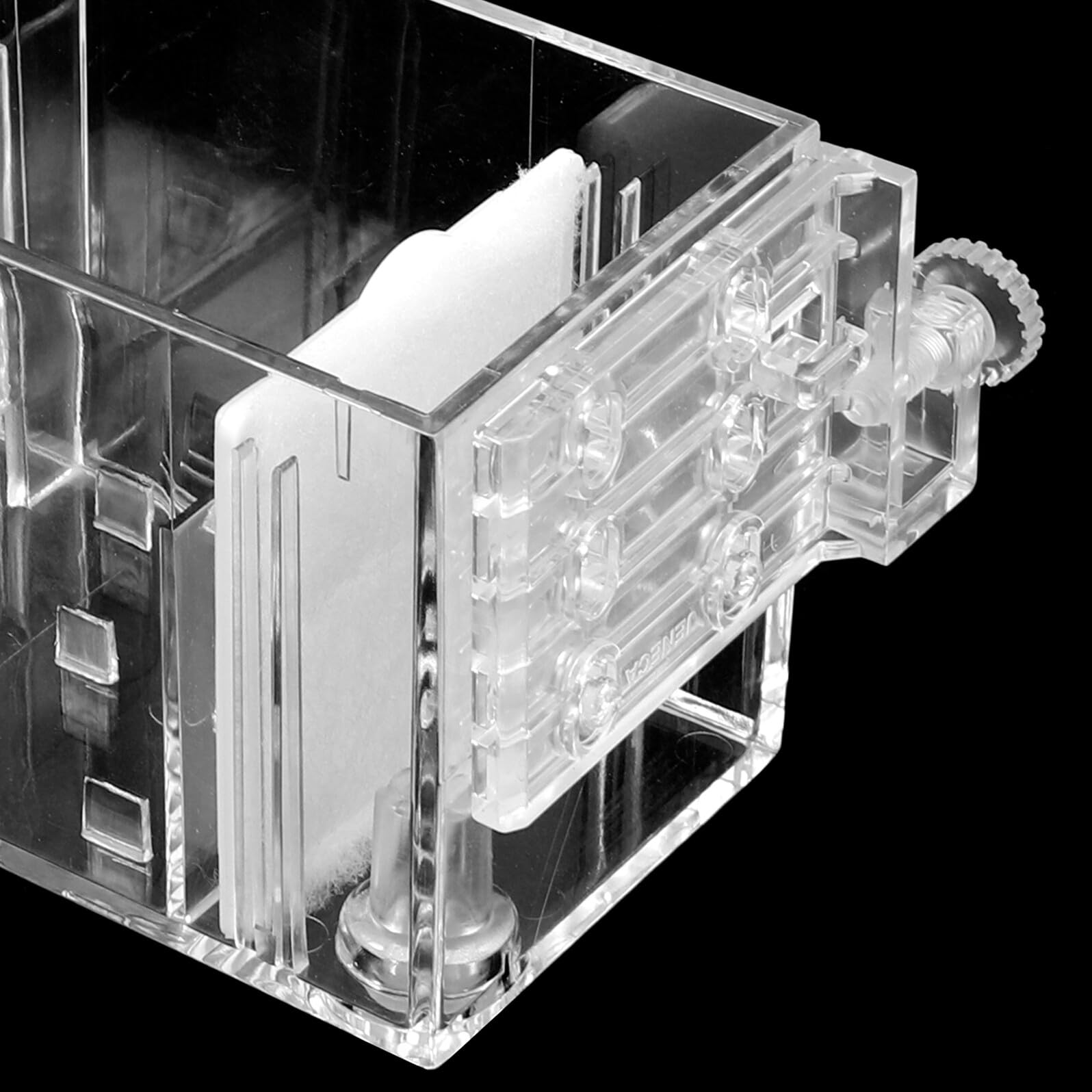 Mobestech Filtro Externo para Acuario Caja de Filtración Colgante con Bomba Integrada, Seis Compartimentos, Filtro Multifuncional Silencioso para Peceras, Caja de Goteo Acrílica