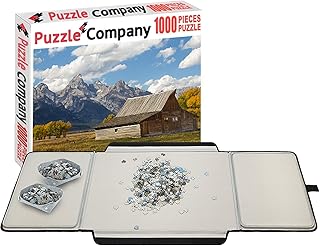 Jumbo Puzzle Board - 1000 Piece Jigsaw Puzzle Included – Large Puzzle Table Fits 1000 Piece Puzzles –Portable Puzzle Mat Includes 2X Puzzle Insert Mats and 2X Puzzle Sorting Trays