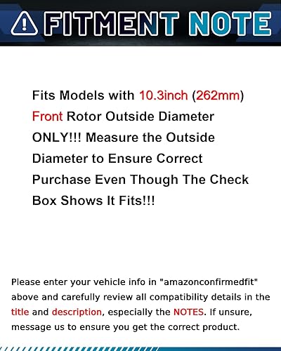 Miniatura 2 de Kit de rotores de freno ventilados con revestimiento G delantero, pastillas de freno de cerámica OE de repuesto y rotores de disco de freno