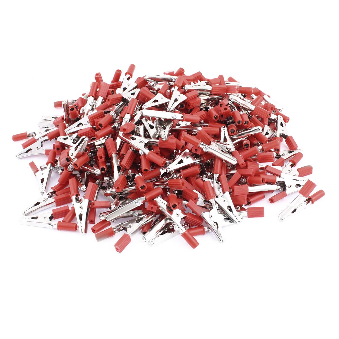 Aexit 250 sztuk 2.16 'Testowanie izolowanych kabli powłoki Krokodylki krokodylkowe Zaciski Czerwone(250 Pcs 2.16' 'Câble Shell isolé Alligator Rouge Crocodile