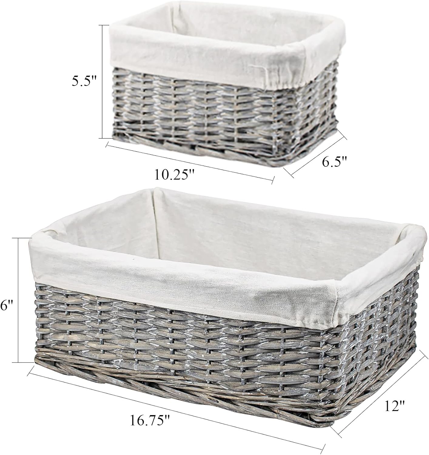 Grey Wicker Bathroom Storage Everything Bathroom