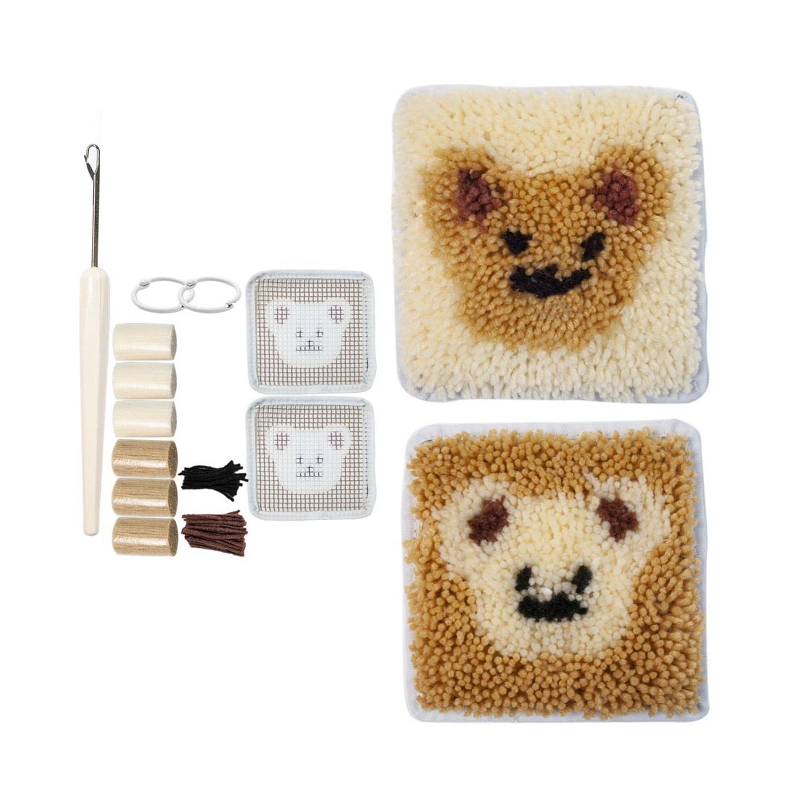 bnf®Coaster Latch Hook Kits DIY Crochet Embroidery Kits for Cup Coaster Making A|Crafts | Needle|Crafts & Yarn | Yarn-image-32