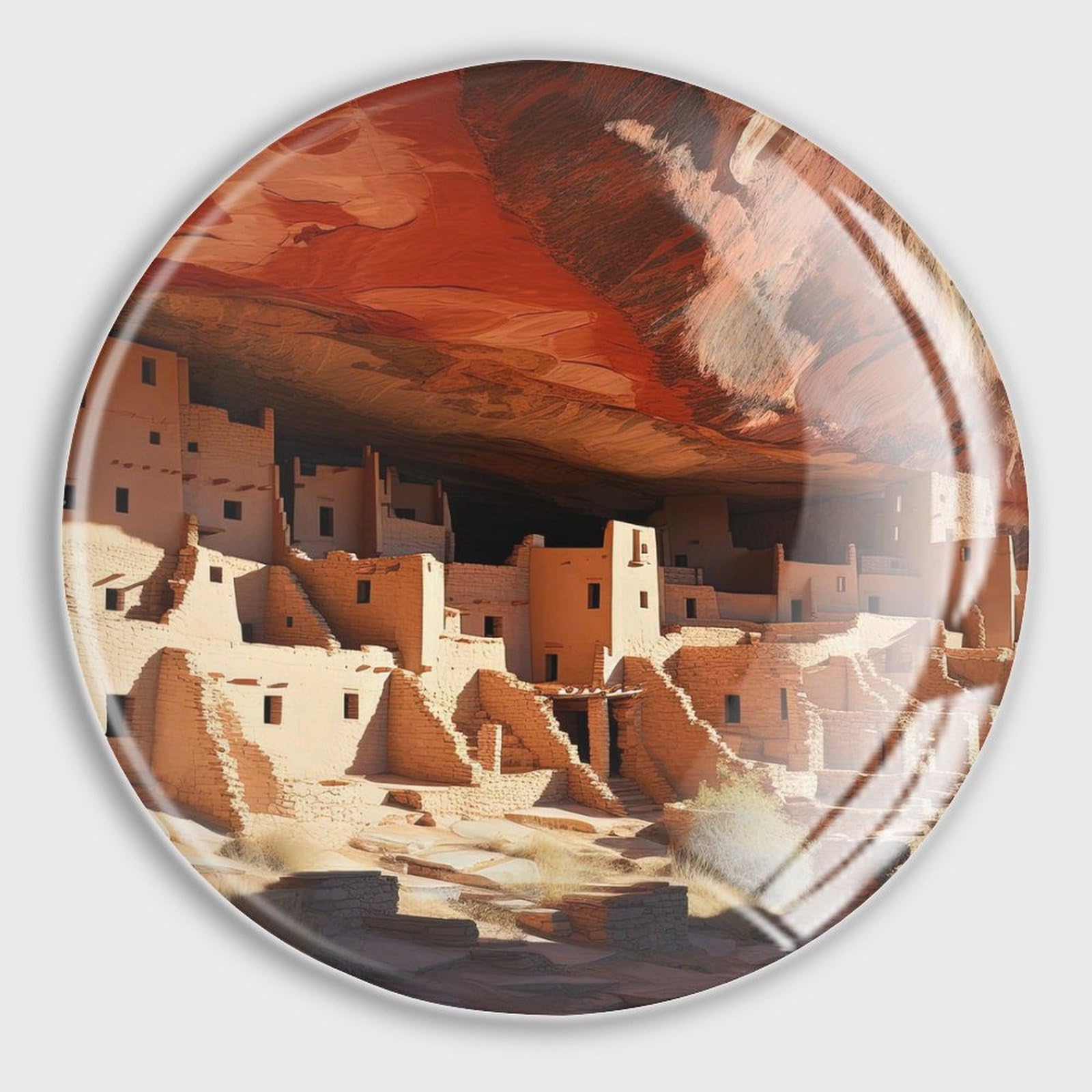 Imanes de vidrio para nevera y pizarra blanca con paisajes