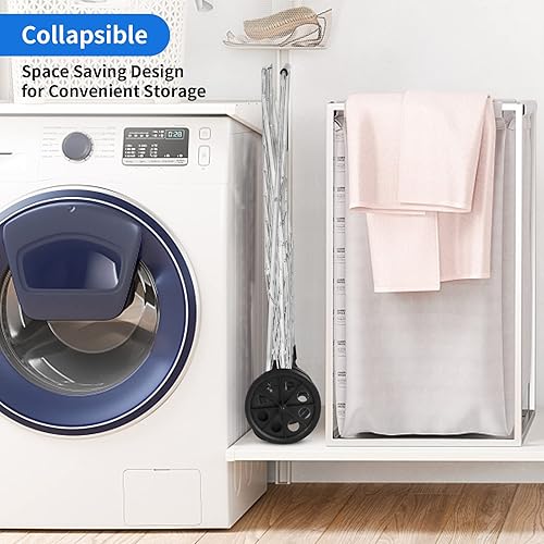 Miniatura 6 de Lifetime Home Carrito de compras mejorado con ruedas giratorias de 360 y forro impermeable para comestibles, ropa sucia de compras, plegable, ligero