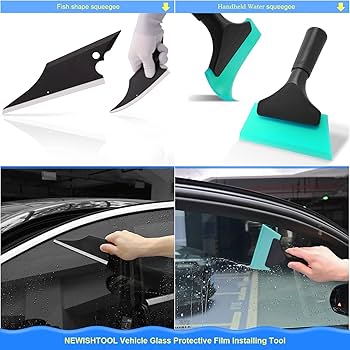 Felt Edge Squeegee Car Wrapping Tool, 4 Pcs Vinyl Wrap Tool, Car Window Tint Kit, Car Straight Scraper Tool, For All Vinyl Wrap, Window Tint Film, Car Stickers Cutting, Wallpaper Installation