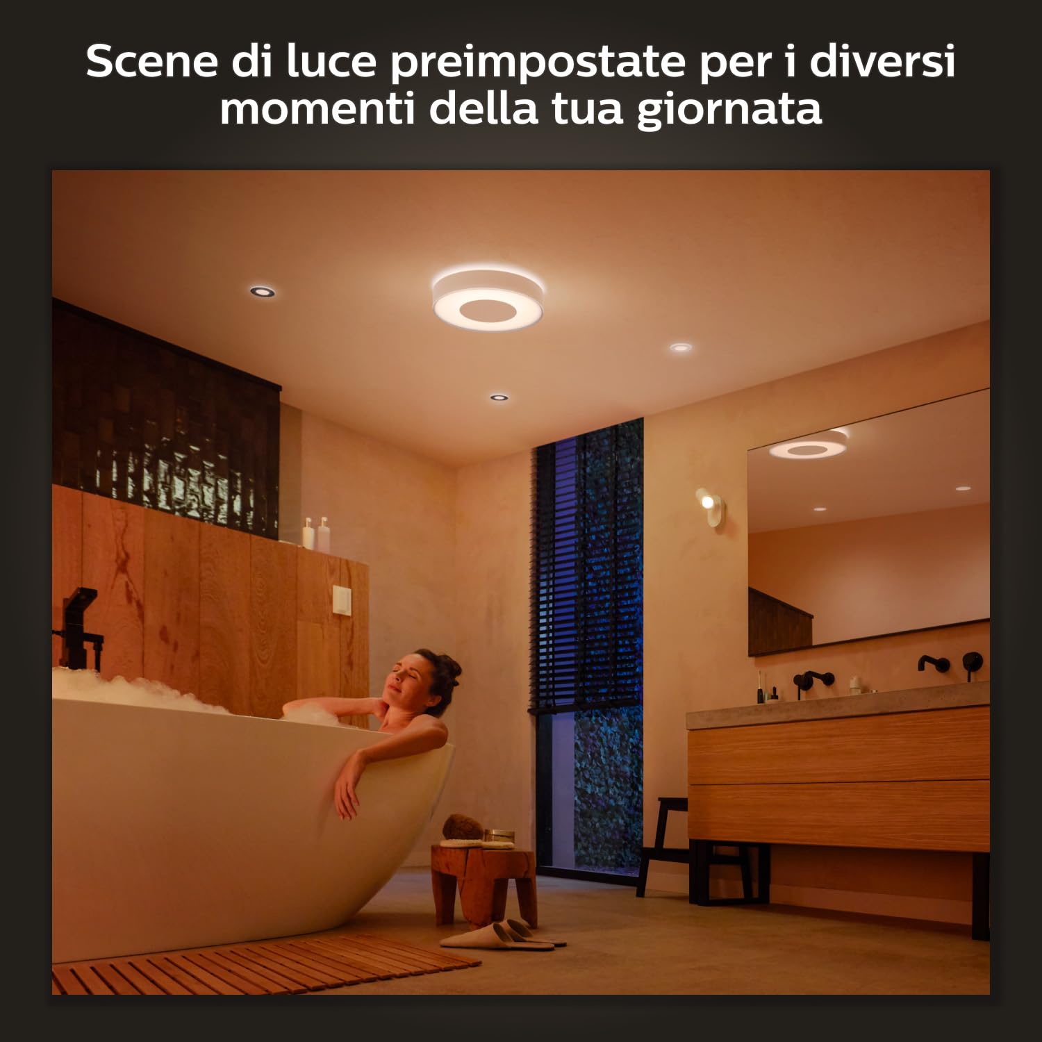 Philips Hue White and Color Ambiance Xamento,Plafoniera Smart, Media, Bluetooh, 33.5 W, Bianca
