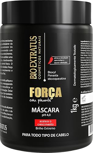 Linha Forca com Pimenta (Forca e Crescimento) Bio Extratus - Mascara 1000 Gr - Colección Bio Extratus Pepper Strength (fuerza y crecimiento) -