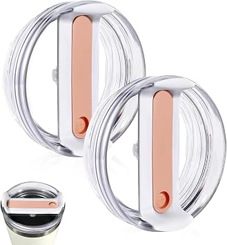 Two 40oz Replacement Tumbler Lids for Stanley Cups Spill proof replacement lid Clear Tumbler Cover for Stanley Cup H2.0 Accessories Pink