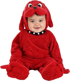 Clifford the Big Red Dog Costume for Infants - Jumpsuit, Hood, and Booties