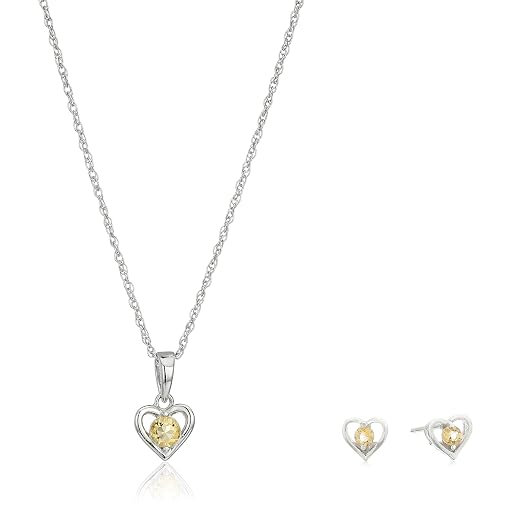 MockWares Collection Citrine Open Heart Girls' Set