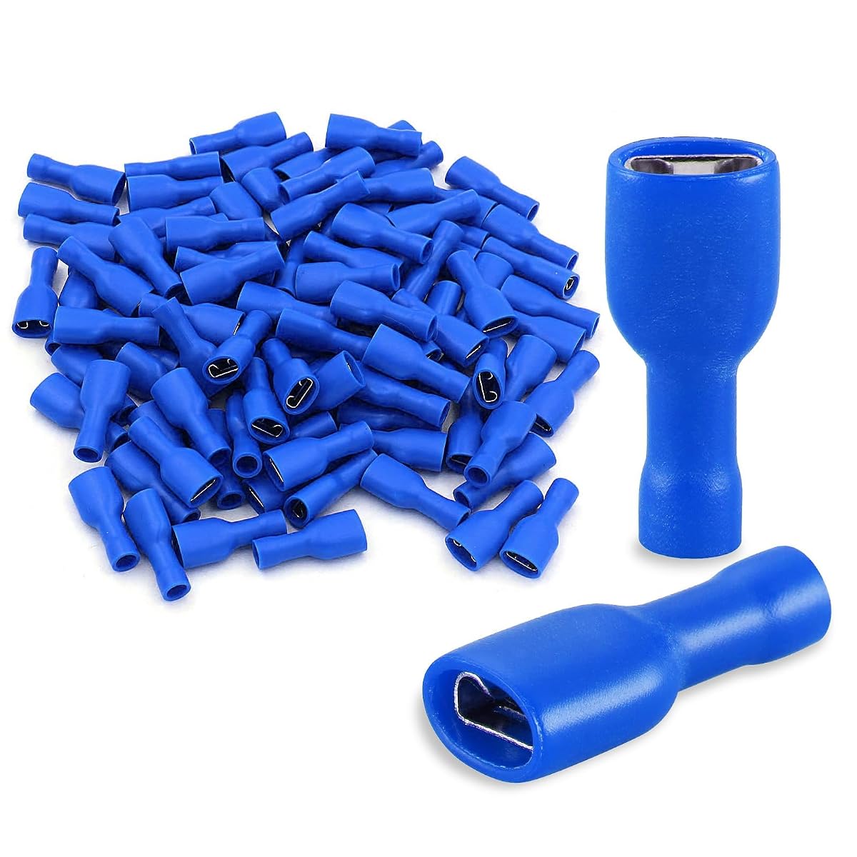 BAOMAIN 0.187" Fully Insulated Female Spade Terminals 16-14 AWG 100-Pack
