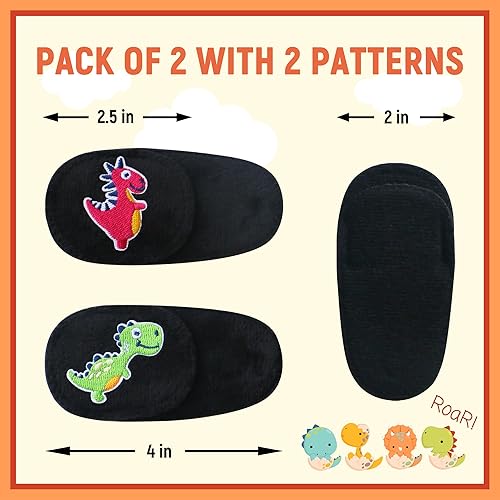 Miniatura 2 de 2 parches de ojos para niños  Parche de ojo de dinosaurio para niños para gafas  Parches médicos para ojos para niños con ojo perezoso  Parche para