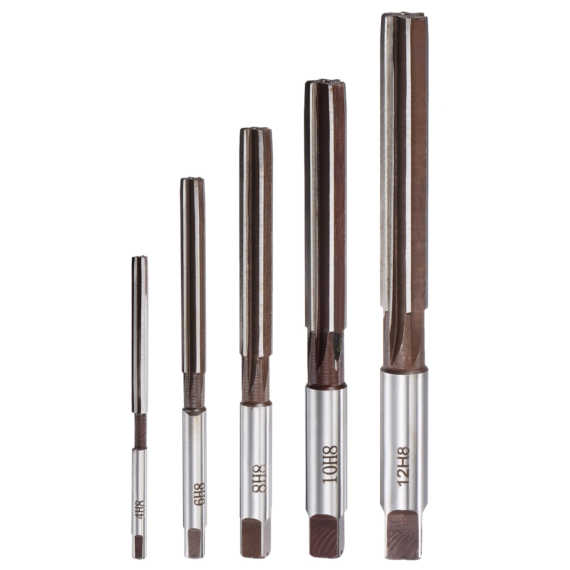 Alésoirs manuels en acier au carbone H8 de 4 à 12 mm uxcell pour perçage net