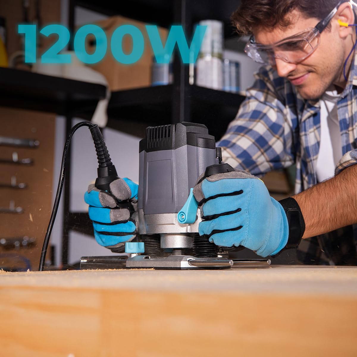 Cecotec Fresatrice Elettrica a Filo MultiShape 900 Inmersion. 1200W, Include 5 Frese, Per Frese Grandi e Piccole, Profondità Aggiustabile 55mm, Velocità Regolabile, Guida Parallela, Tagli Eccellenti