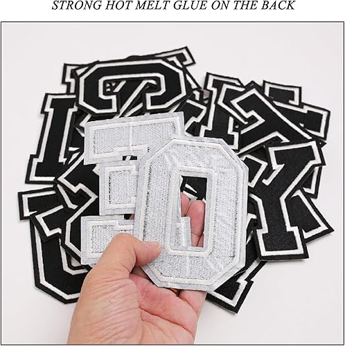 Miniatura 3 de Parches de números para planchar de 3.1 pulgadas, parche de número individual bordado para ropa, vestido, sombrero, jeans, accesorios de bricolaje,