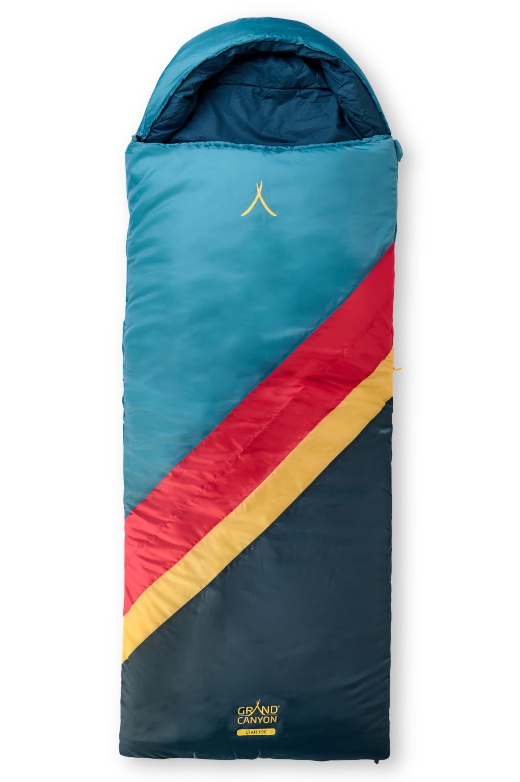 GRAND CANYON UTAH 190 – Sac de Couchage Couverture Coton Biologique – Sac de Couchage -3 Degrés Chaud – Complete Zip Comme Couverture – 2000 g