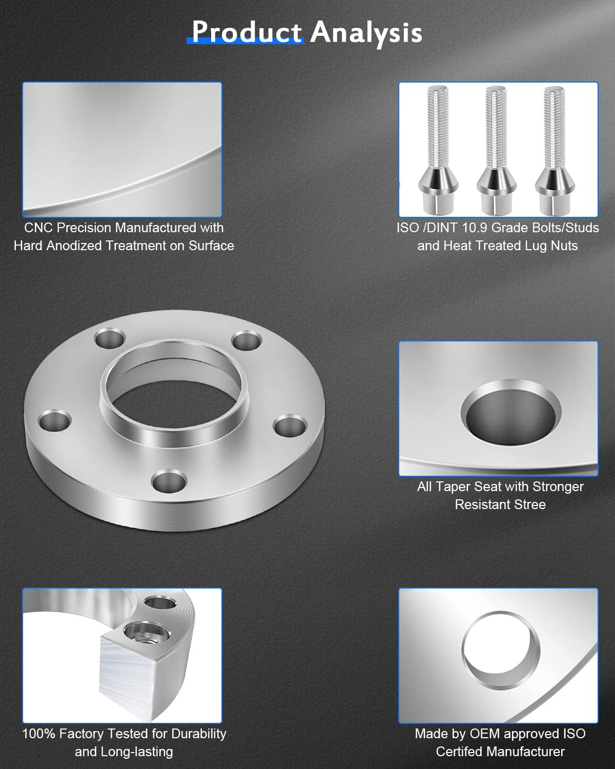 ECCPP 4X 5 Lug Hub Centric Wheel Spacers 20mm Thick 5x120mm to 5x120mm with 12x1.5 for E46 E90 E91 E92 E93 E60 E61 E82 E88 E30 E36 E28 E34 E24 E63 E64 E23 E32 E38 E52