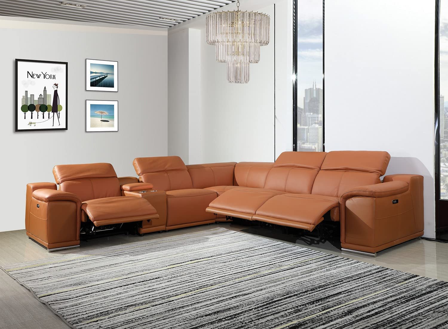 BLACKJACK FURNITURE power reclining sectional sofa