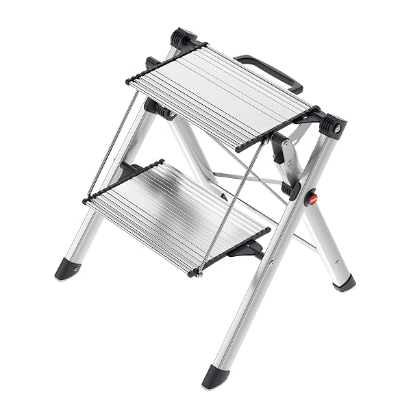 Hailo MK80 ComfortLine Alu-Klapptritt 2 Stufen (bis 150 kg) Trittleiter