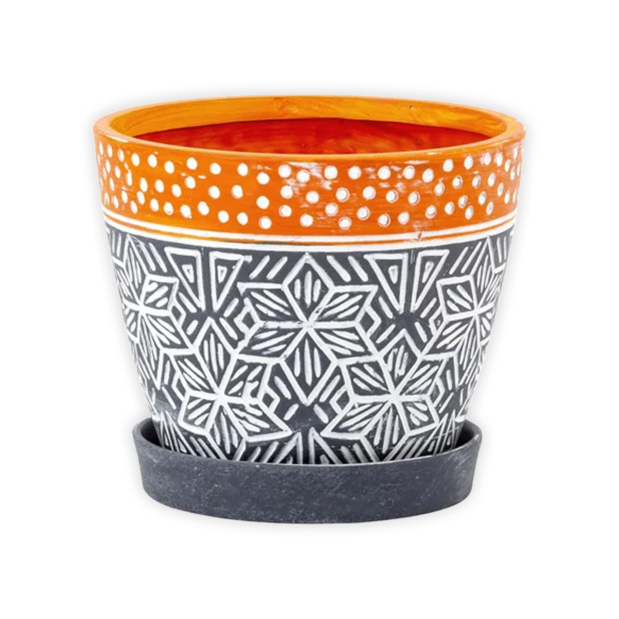 黒い幾何学プランター　ジャンク上下 黒い幾何学プランター ジャンク上下 鉢・プランター