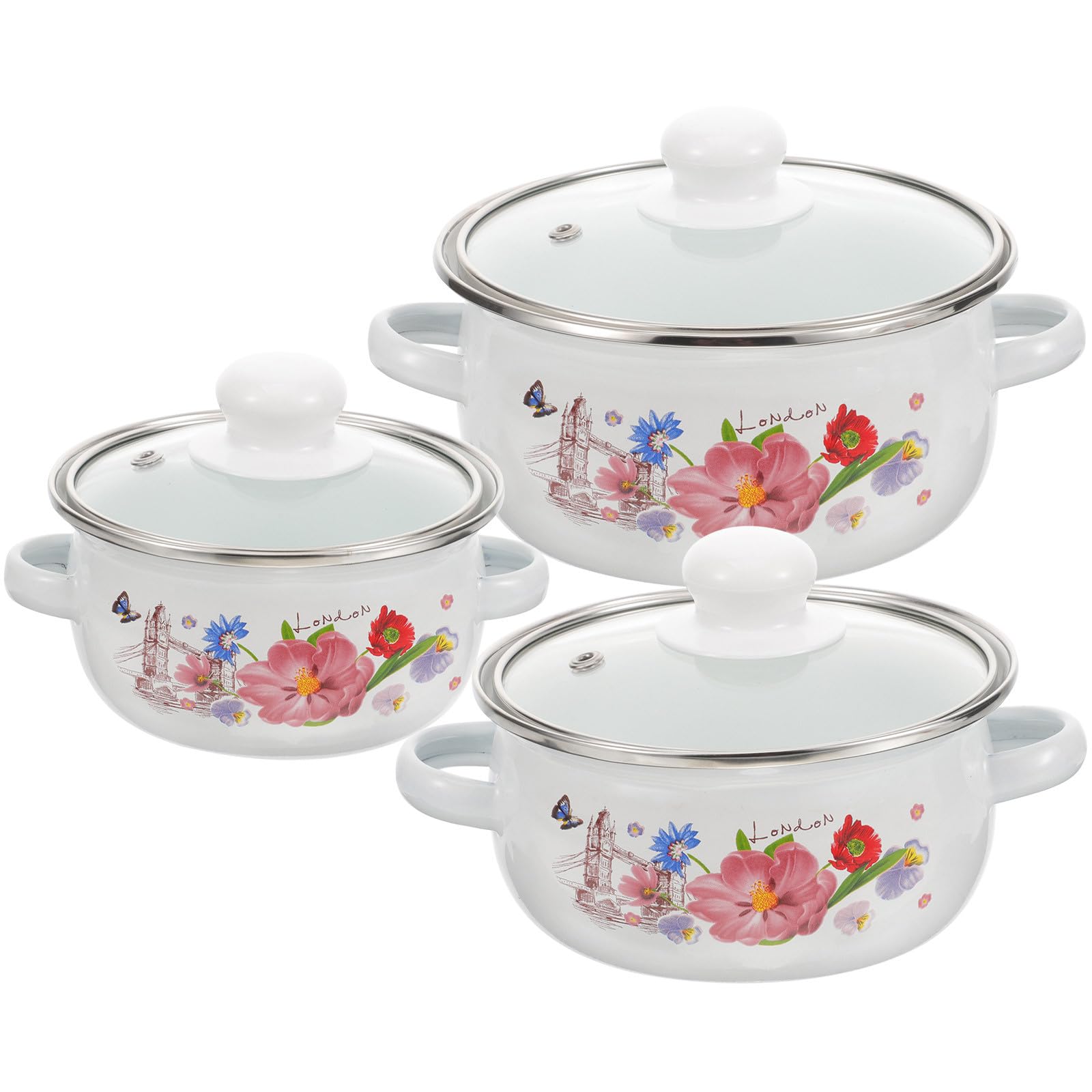 Mini casseroles émaillées pour éviter d'attacher le ragoût et la soupe