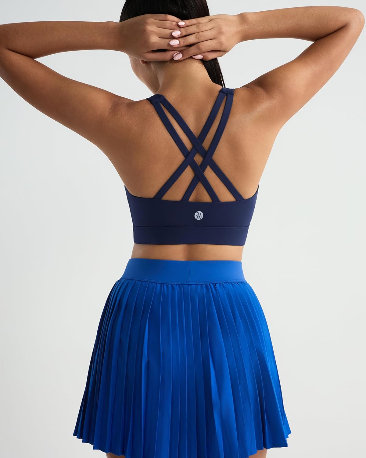 RUNNING GIRL Sports Bra for Women,Strappy Running Criss-Cross Back High Impact Sports Bra with Sewn in Pads - Image 3