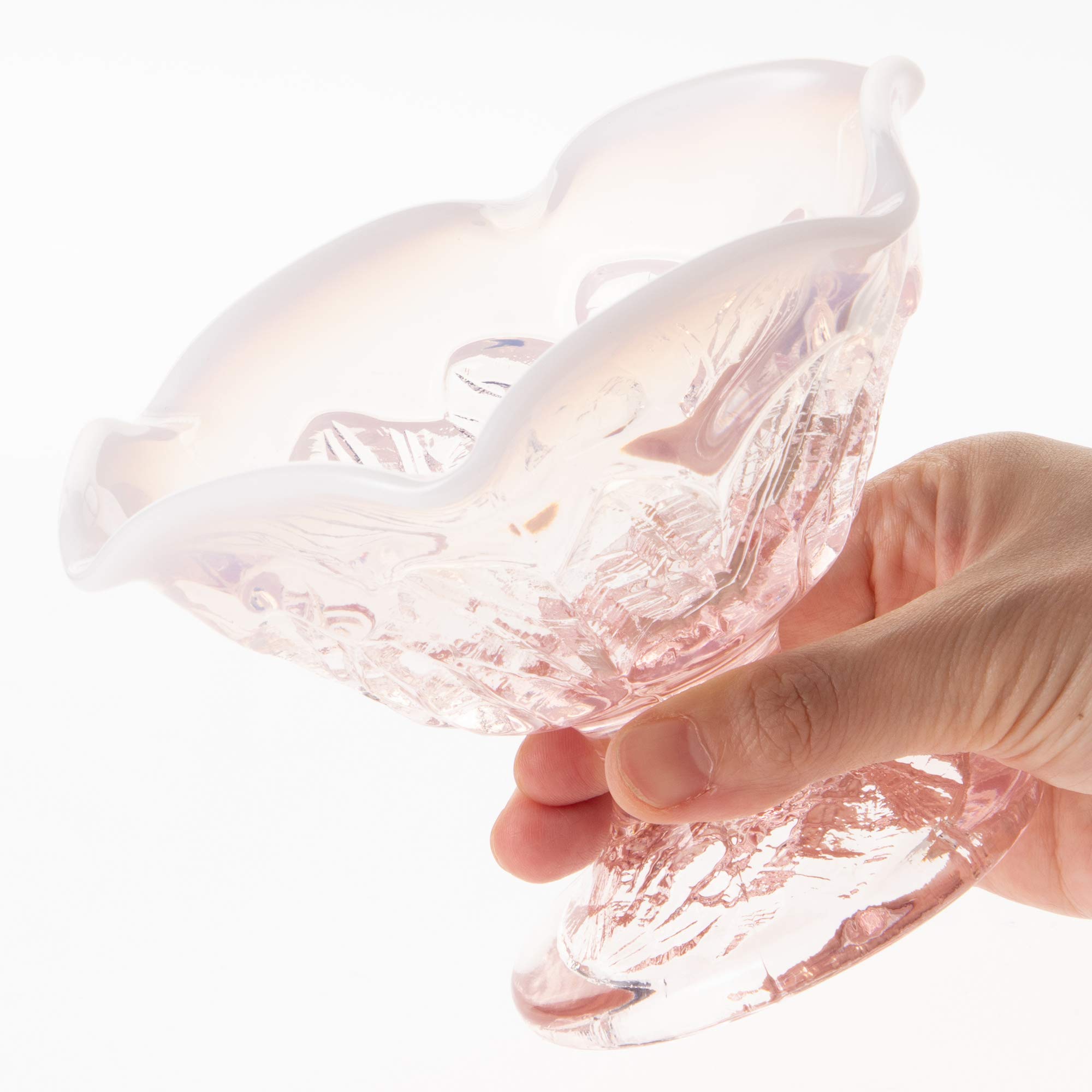 Amazon｜東洋佐々木ガラス サンデーグラス ピンク 約φ14×9.8cm 氷彩