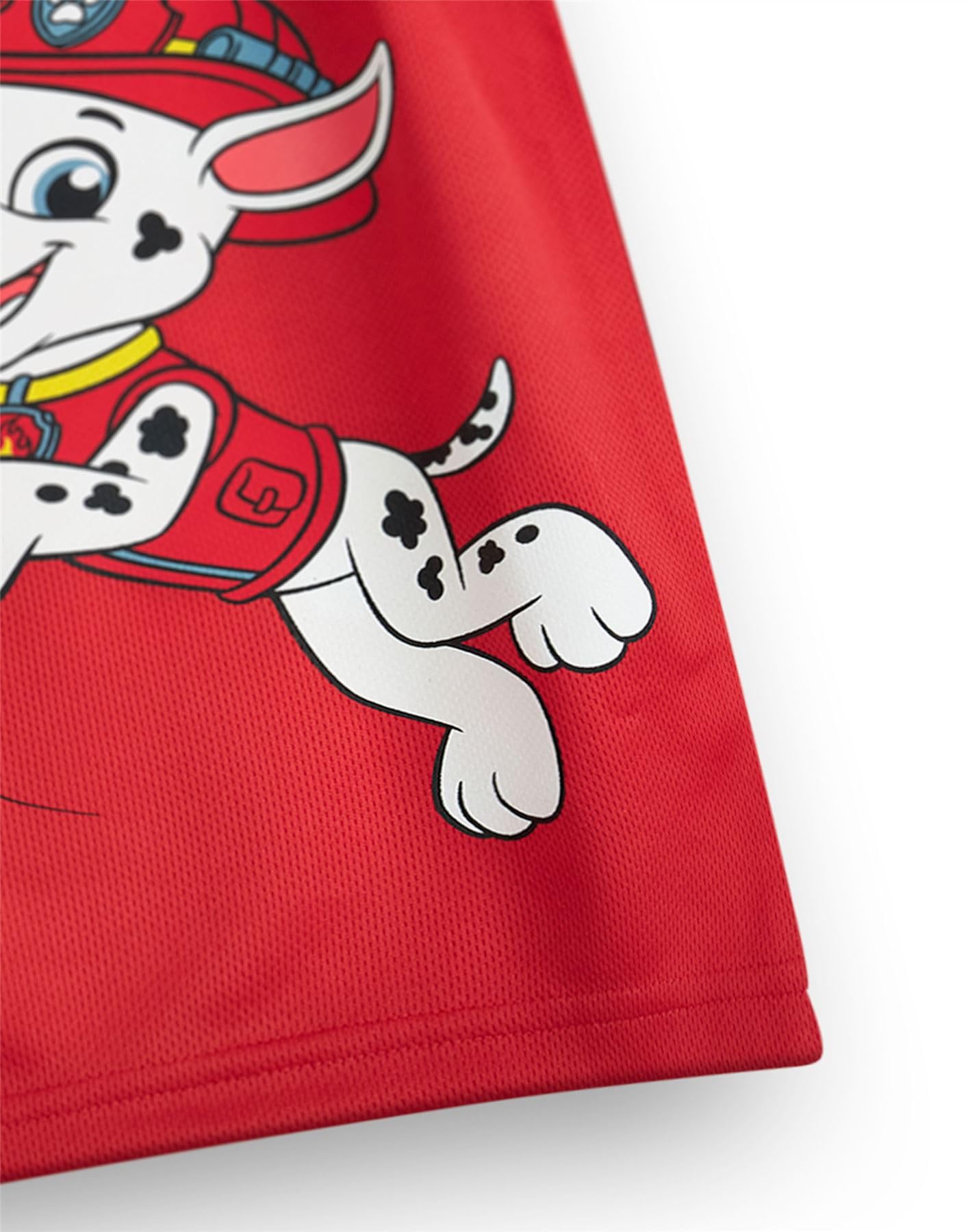 Paw Patrol Maglia da Basket Ragazzi Marshall | Maglietta Sportiva per Bambini Slam Dunk Pup in Rosso | Abbigliamento Sportivo Grafico Cucciolo Dalmata Pompiere | Abbigliamento Sportivo per bambinii