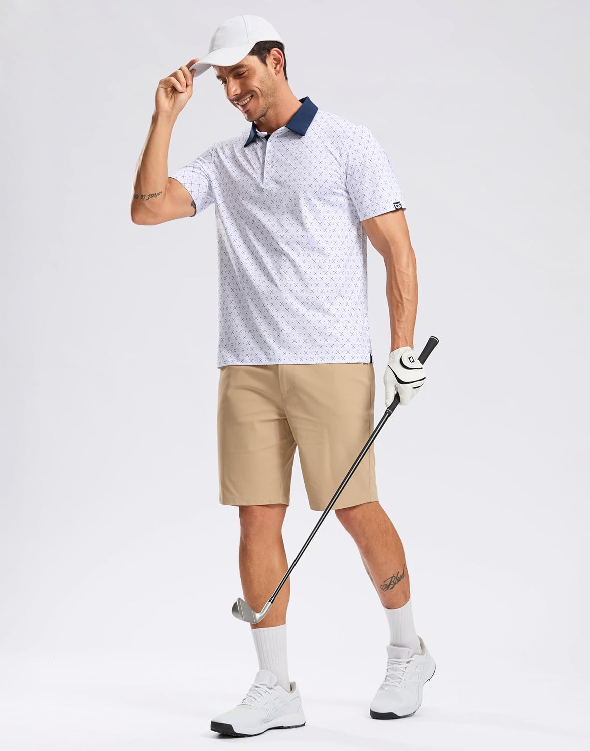 Men's Golf Shirt Short Sleeve Dry Fit Polo Moisture Wicking Print Collared Golf Shirts for Men Casual Lightweight - Image 7