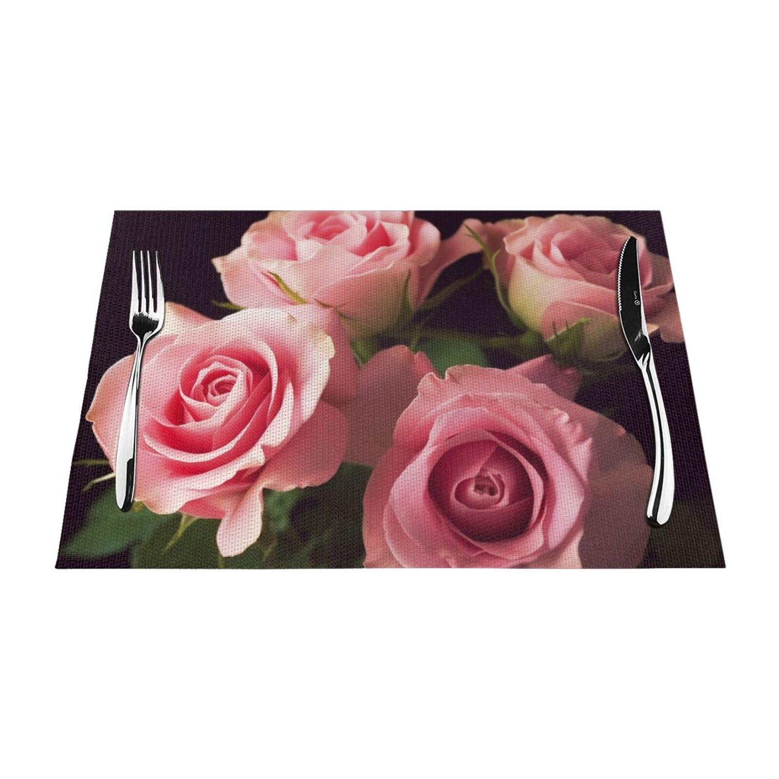 Sets de table roses pour sublimer la décoration de cuisine