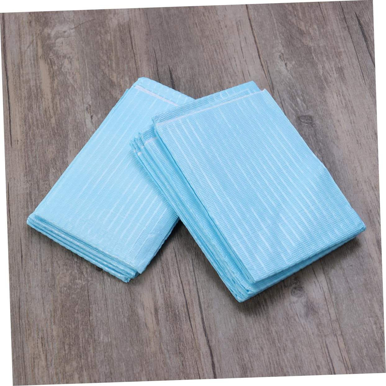 10 Pack Blue Disposable Bibs for Use | Polyethylene Construction, Single Use Protection, Resists Soak Through, Absorbs Saliva and Liquids