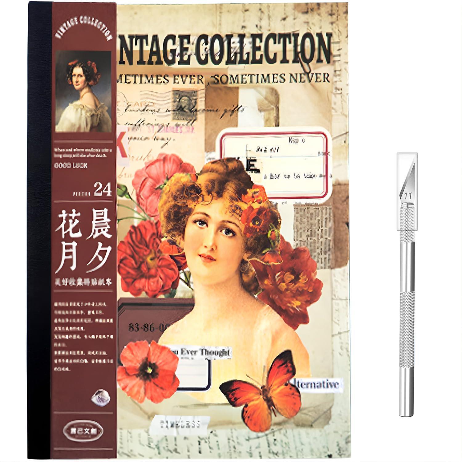 800+ Piezas Pegatinas Scrapbooking Pegatinas Aesthetic Pegatinas Vintage Scrapbook Stickers Scrapbooking Materiales para Álbumes de Recortes, Álbum de fotos, Cuaderno Diario 24 Hojas Rosa