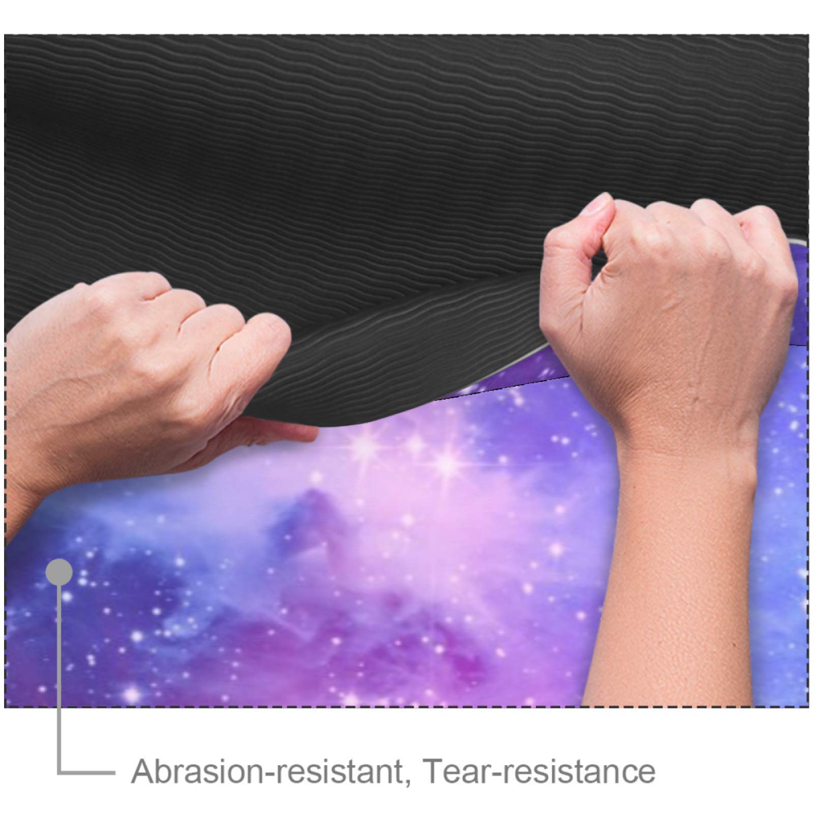 Sky Space Galaxy Yogamatte – 183 X 61 Cm, 6 Mm Dick, Rutschfest & Weich, Mit Sternen-Muster
