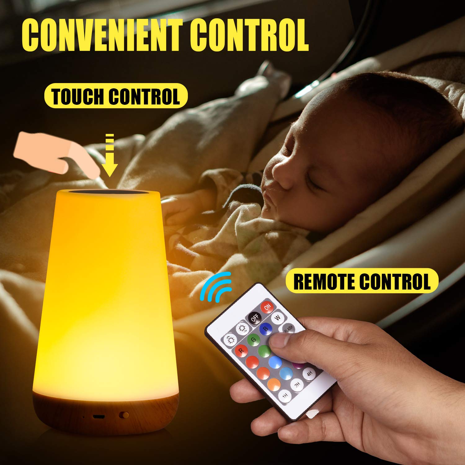 Lampe De Chevet, Tactile, Veilleuse Pour Enfants, Led, Lampe Nuit