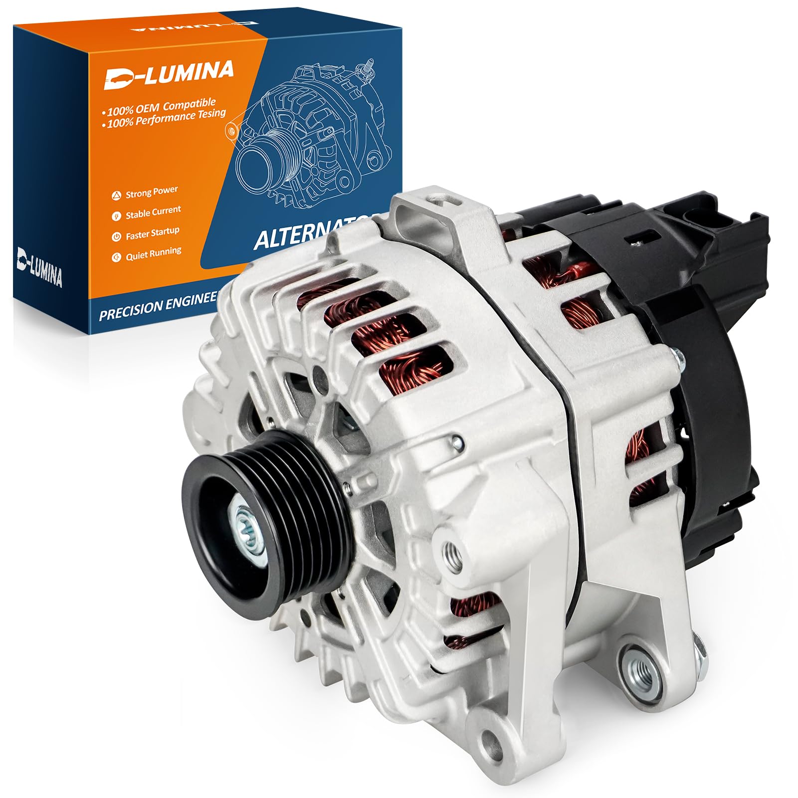 180A Alternator for Hyundai Palisade Kia Telluride 3.8L 37300-3L060 | 13.5V Charging Assembly; Fits Palisade 2020-2023 and Telluride 2020-2022 3.8L V6; Replaces 2722099 601-10129