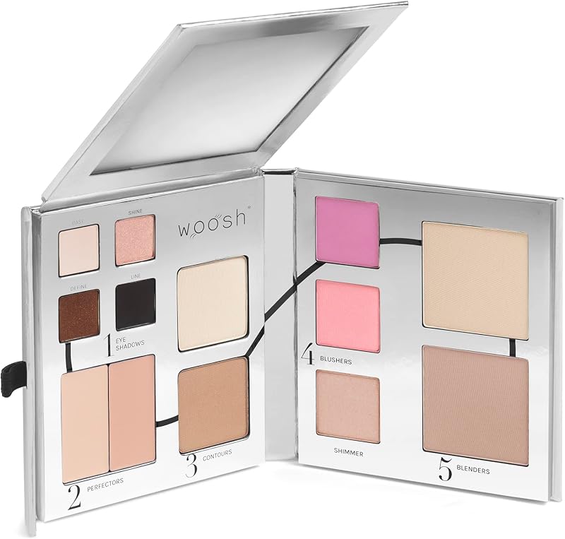Beauty Fold Out Face Makeup Palette for Women, Nonrefillable – All-in-One Face Makeup Kit with Foundation, Concealer, Contour, Blush, Highlighter, Eyeshadow – Curated Shades by Skin Tone
