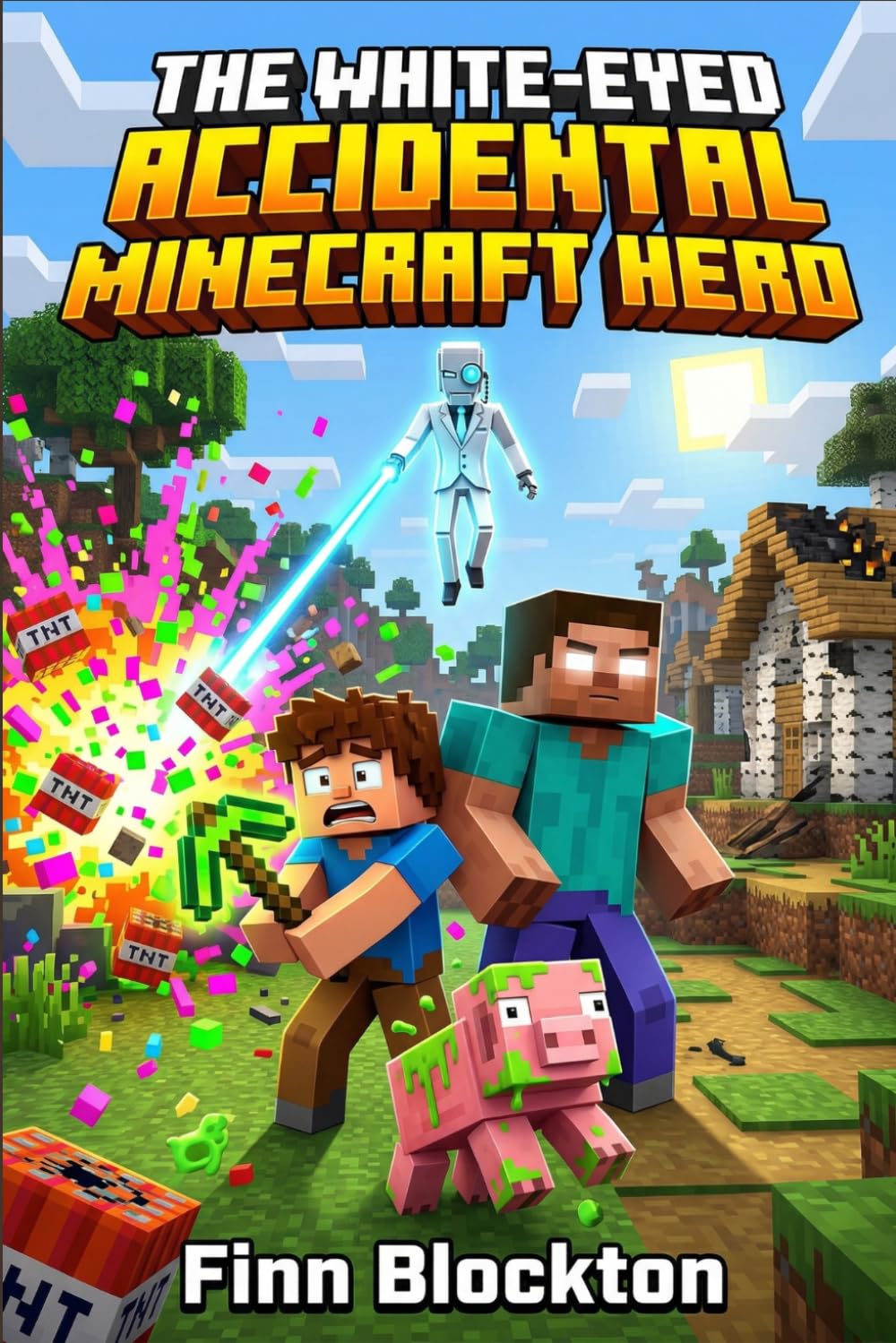 The White-Eyed Accidental Minecraft Hero: An Unofficial 8-Bit Journey: Bouncy Pigs, Glitched Legends, and the Courage to Be Imperfect