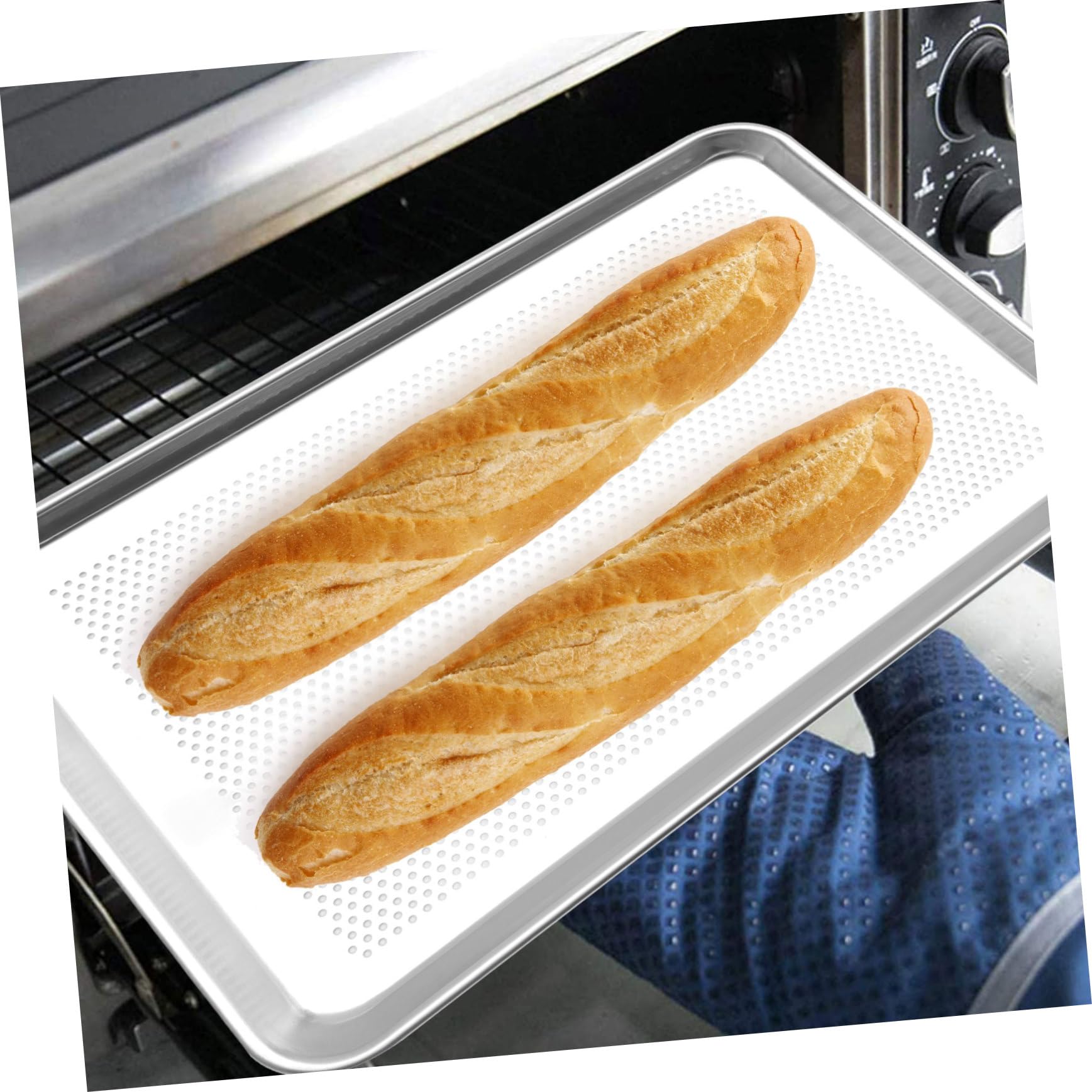 OUNONA Plaque De Cuisson Perforée Rectangulaire En Alliage D'aluminium, 1 Plat à Rôtir Pratique, Pour Pizza Et Gâteau, Adaptée Au Four Et Barbecue, Facile à Nettoyer, Usage Polyvalent