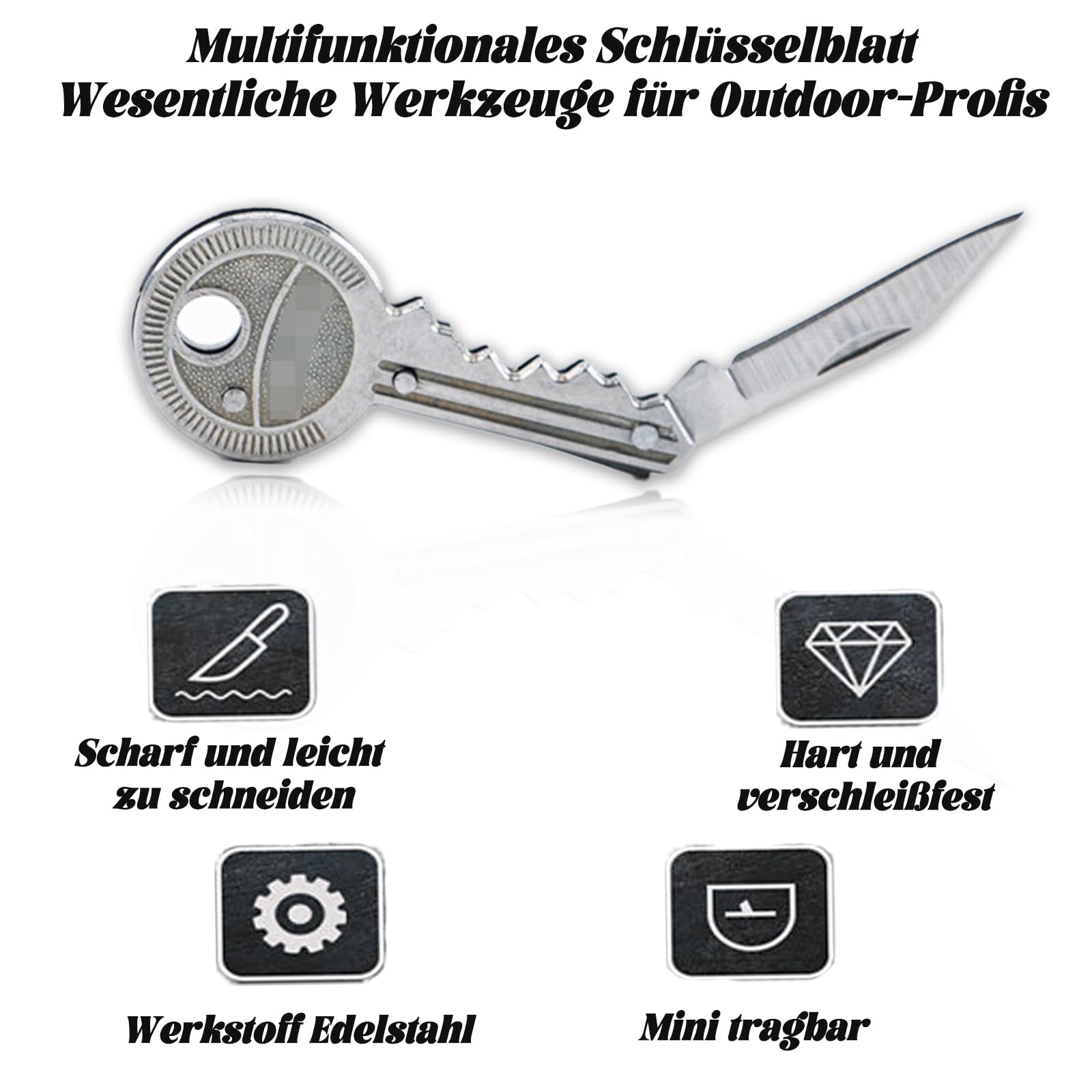 2PCS Schlüsselmesser,Mini Messer Taschenmesser,Klappmesser,Brieföffner in Schlüsselform Paketmesser,Edelstahl Key Knife Schlüsselbund Messer für Outdoor,Kleine Geschenke für Männer Frauen