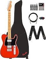 Vista 8 de Fender Player II Telecaster - Paquete color caramelo claro con estuche, correa, cable, paquete de 3 púas y kit de limpieza para guitarra