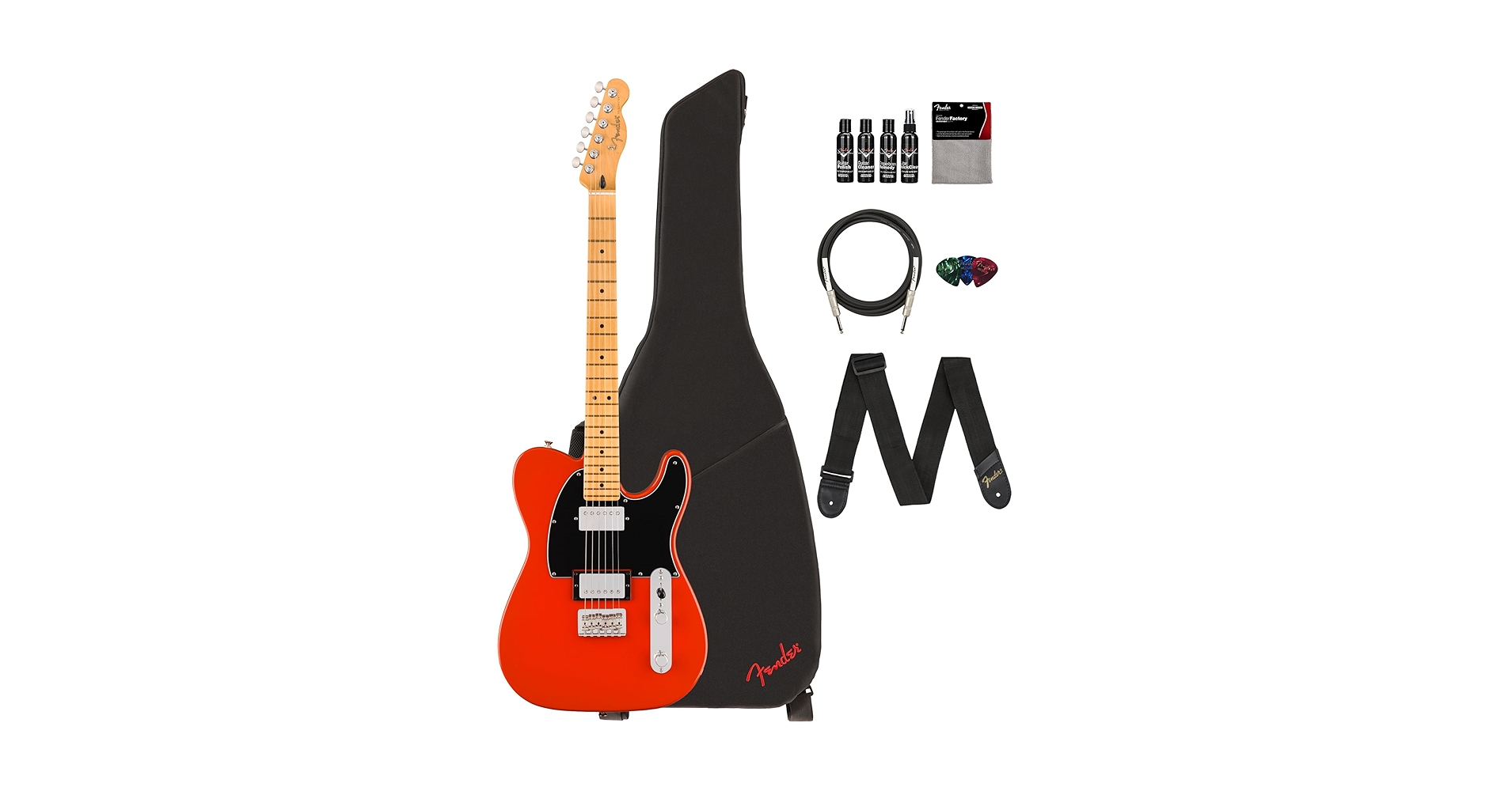 Amazon.com: Fender Player II Telecaster HH - Coral Red Bundle with